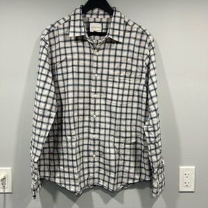 American Eagle Super Soft Flannel Plaid Button Down Shirt L